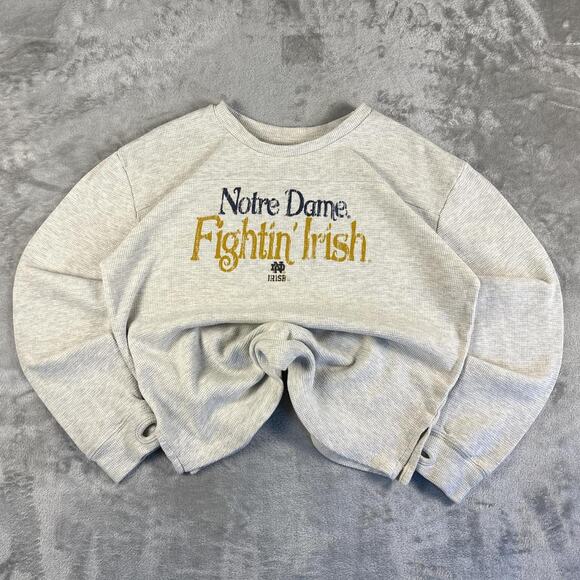Concepts Sport Other - Concept vintage Notre dame fightin’irish knit gray sweatshirt size Large